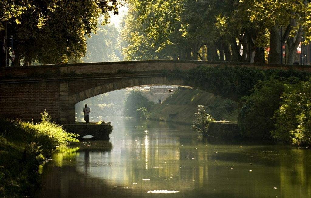 Canal du Midi, vue des bords près de Toulouse