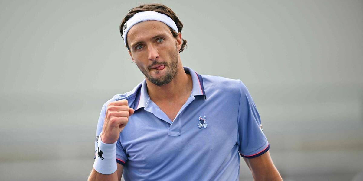 Arthur Rinderknech lors du match à l'US Open