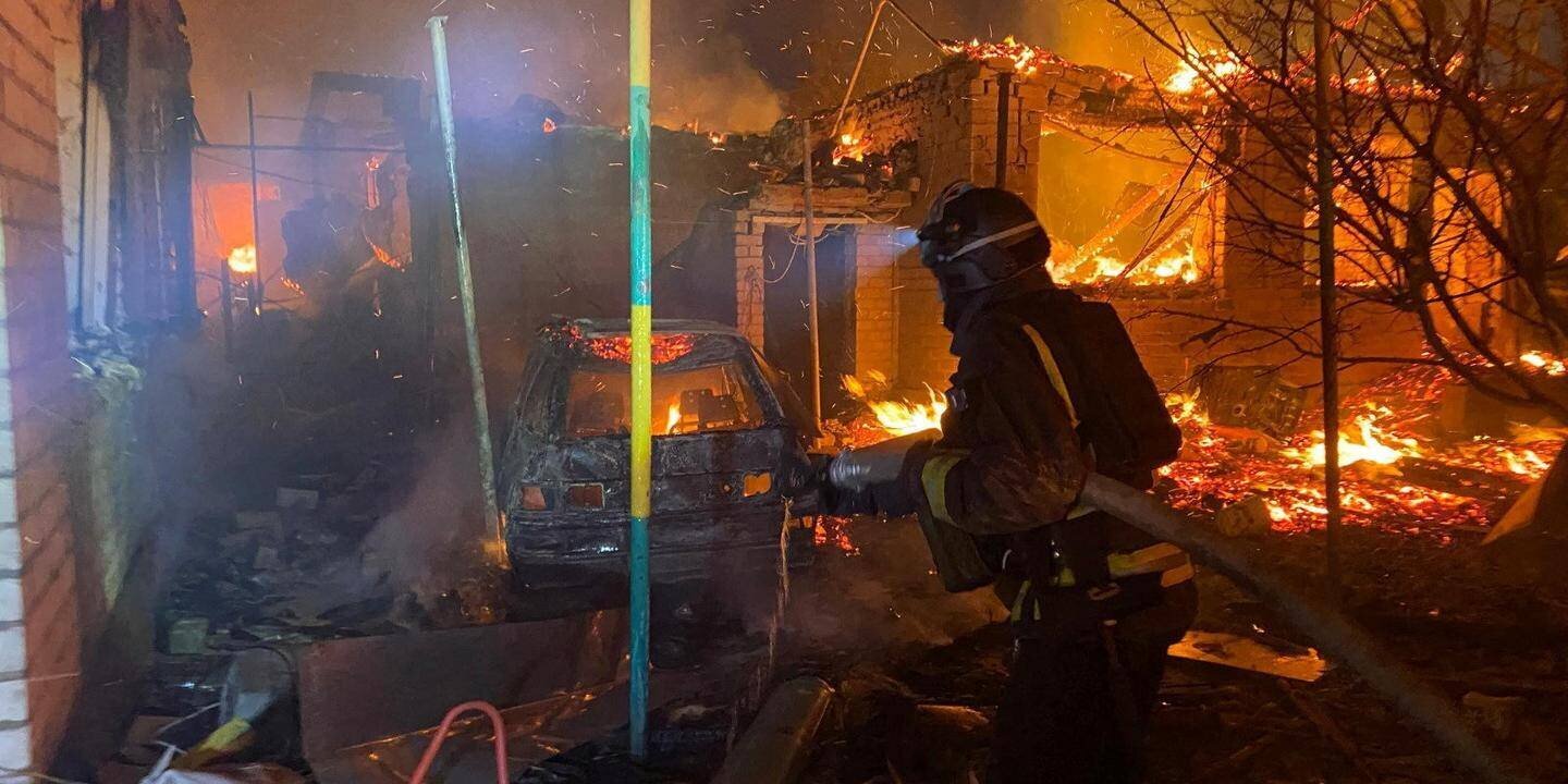 Dégâts visibles après des frappes russes à Zaporizhzhia