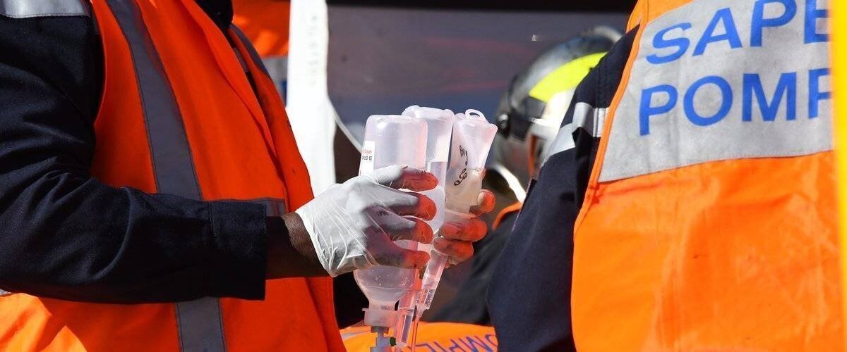 Bloc de béton et zone d intervention à Saze