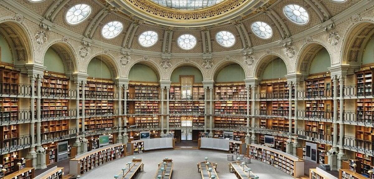Salle ovale de la Bibliothèque nationale rénovée