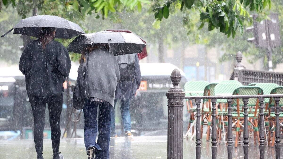 Vue générale des orages touchant le sud-est