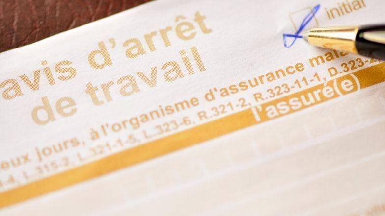 Exemple d'avis d'arrêt de travail Cerfa papier