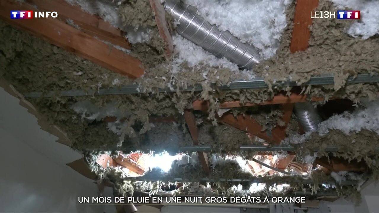 Vue des dégâts à Orange après les intempéries