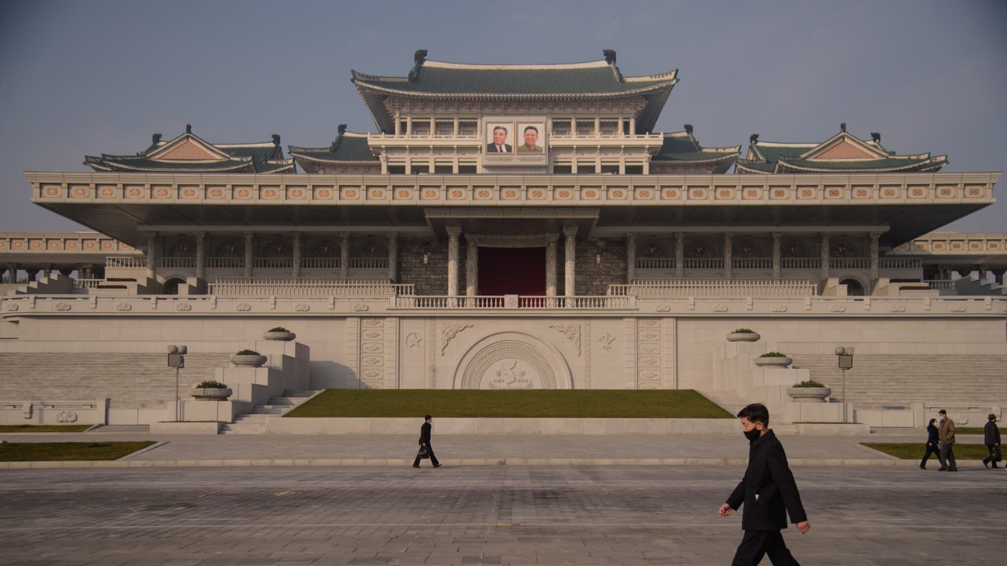 Vue aérienne de Pyongyang et du Nord
