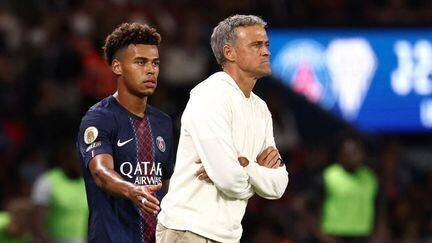 Luis Enrique et Désiré Doué au Parc