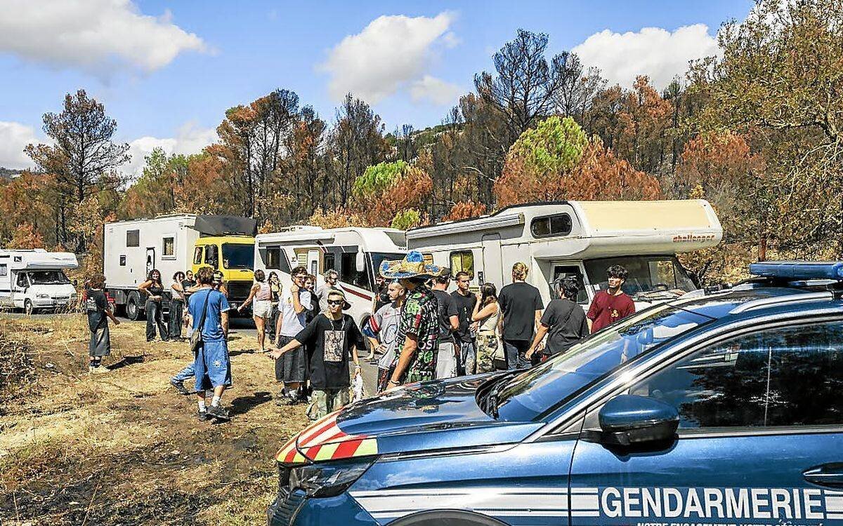 Vue générale du site après l'évacuation