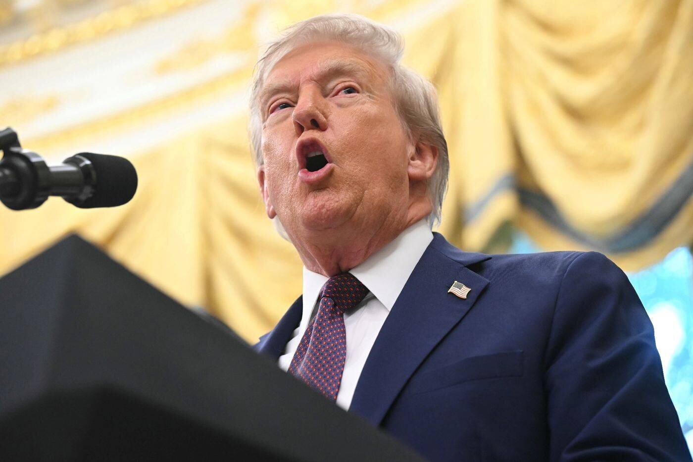 Donald Trump lors d'un point presse