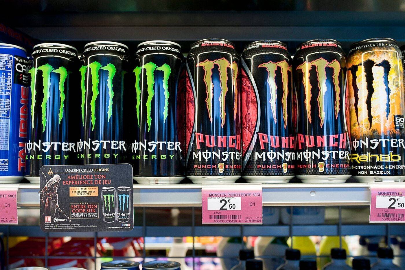 Affiche sur l’interdiction des boissons énergisantes par l’Angleterre