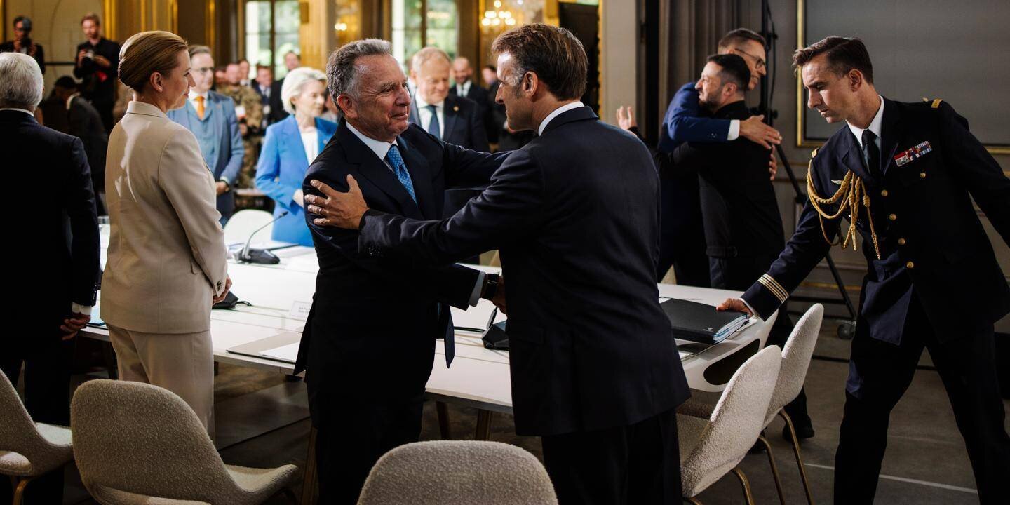 Macron et la coalition des volontaires réunis à l’Elysée