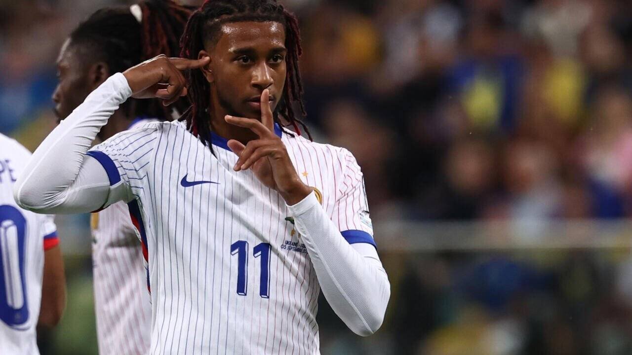 Olise marquant pour la France contre l'Ukraine