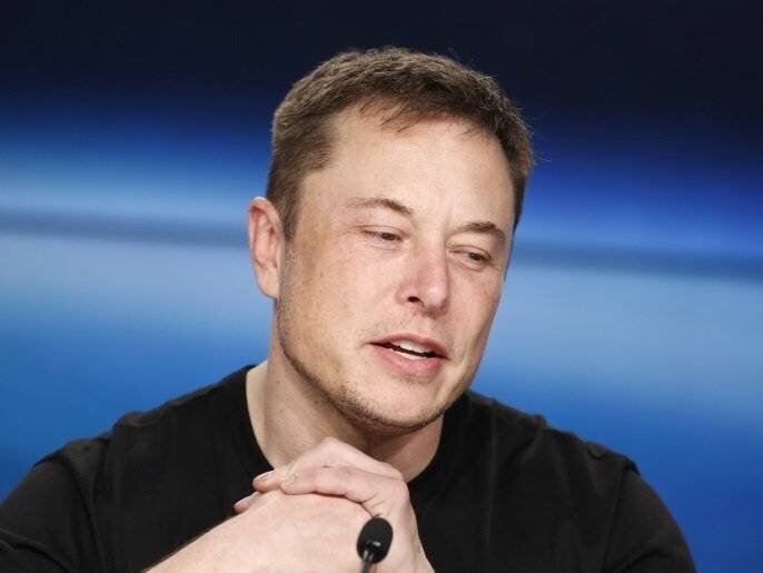 Elon Musk lors du lancement du Falcon Heavy, 2018 (REUTERS)