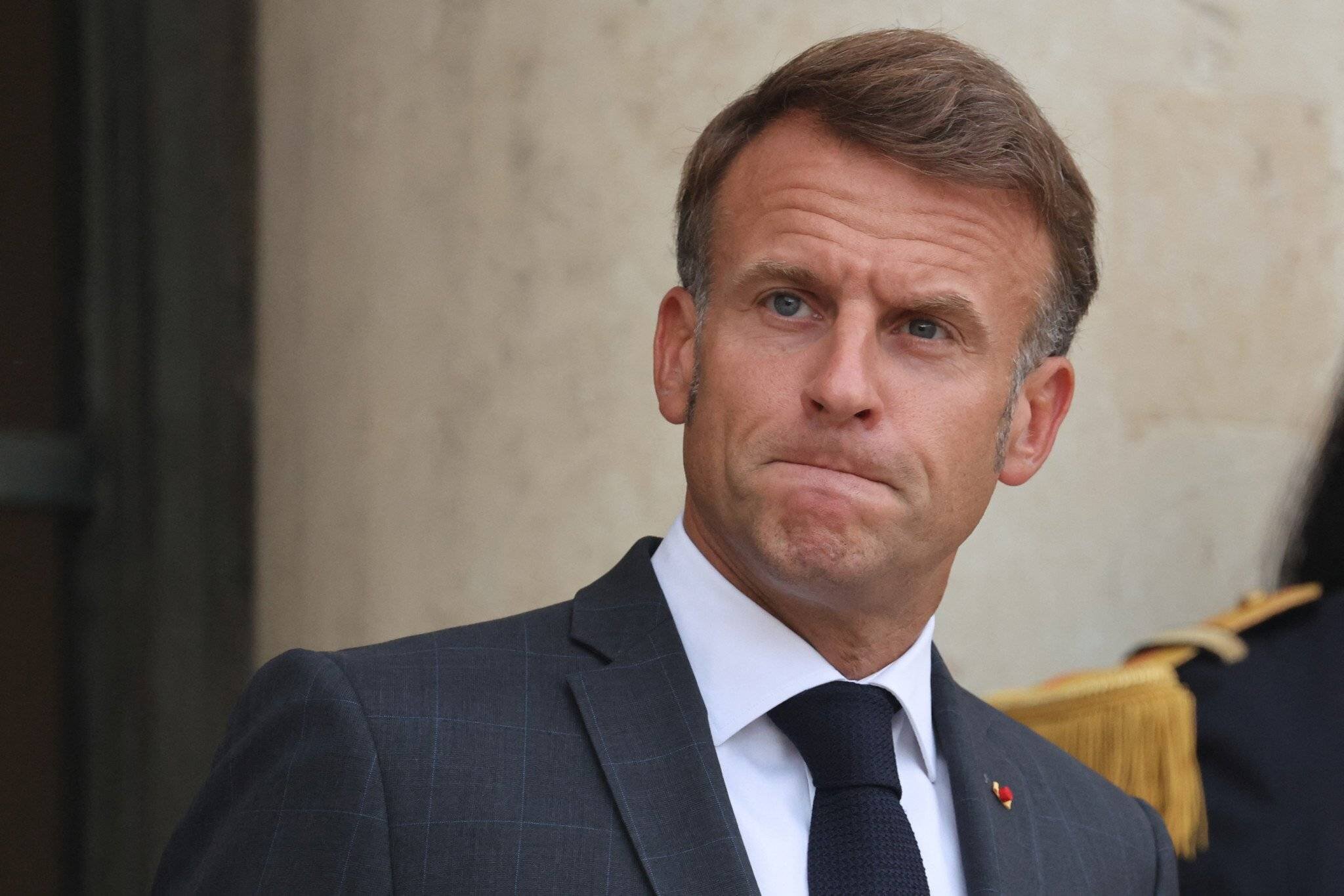 Emmanuel Macron à l'Élysée avant une rencontre