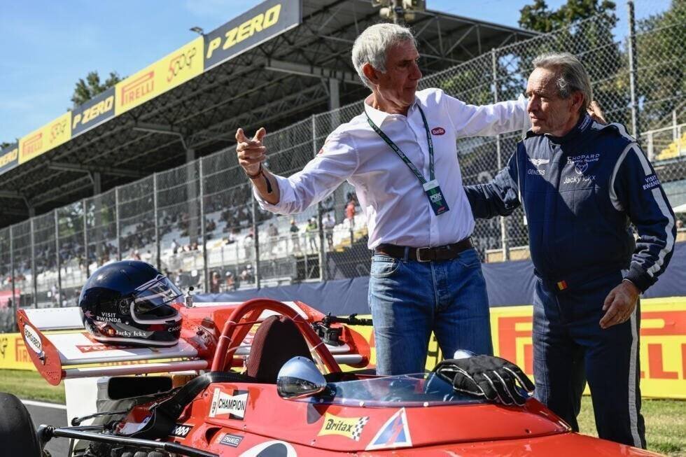 Paolo Barilla avec Jacky Ickx à Monza