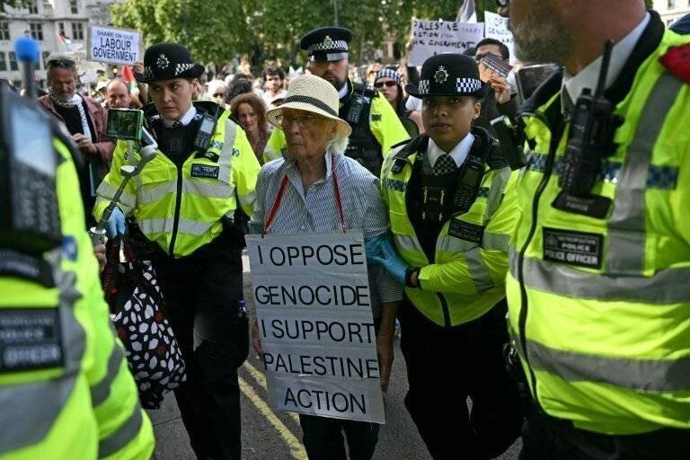 Manifestation de soutien à Palestine Action à Londres
