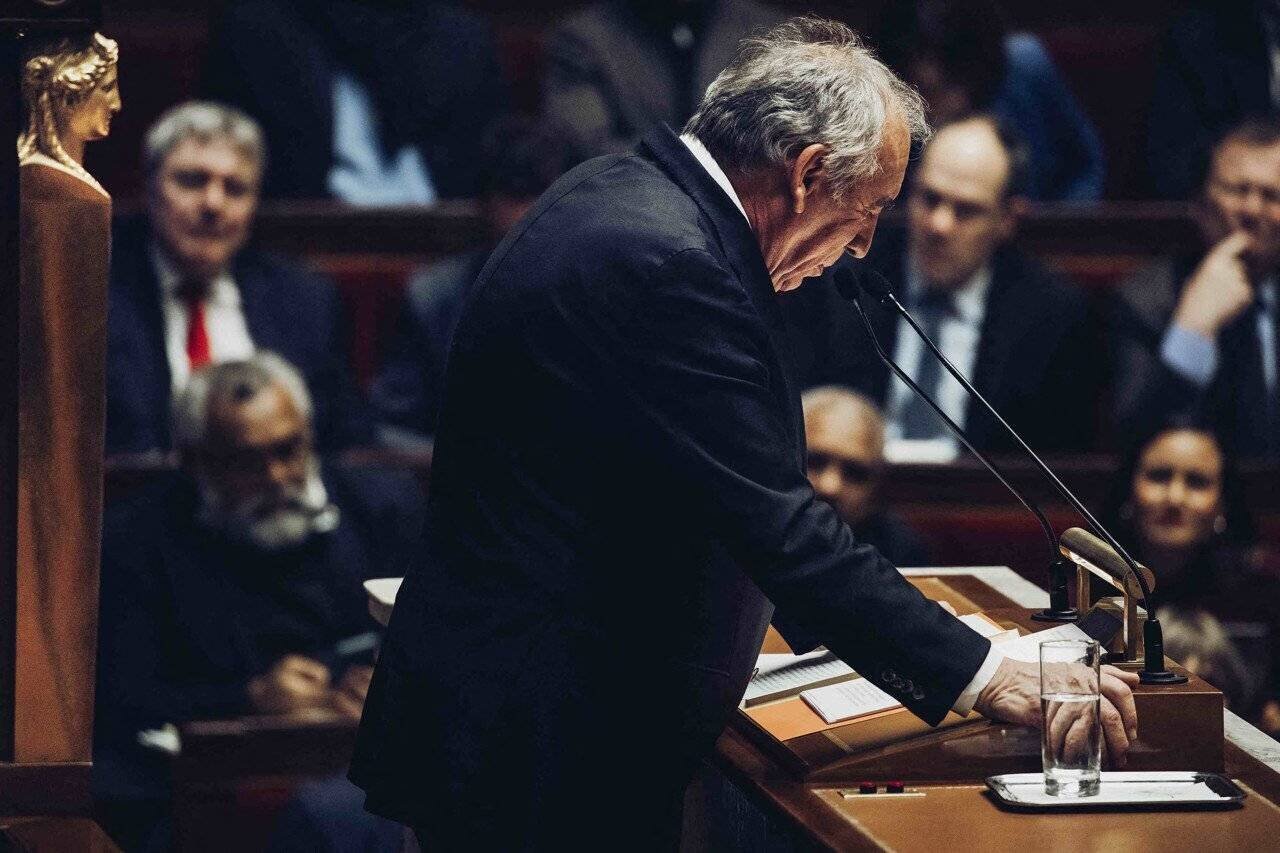 Bayrou lors du vote de confiance à l’Assemblée