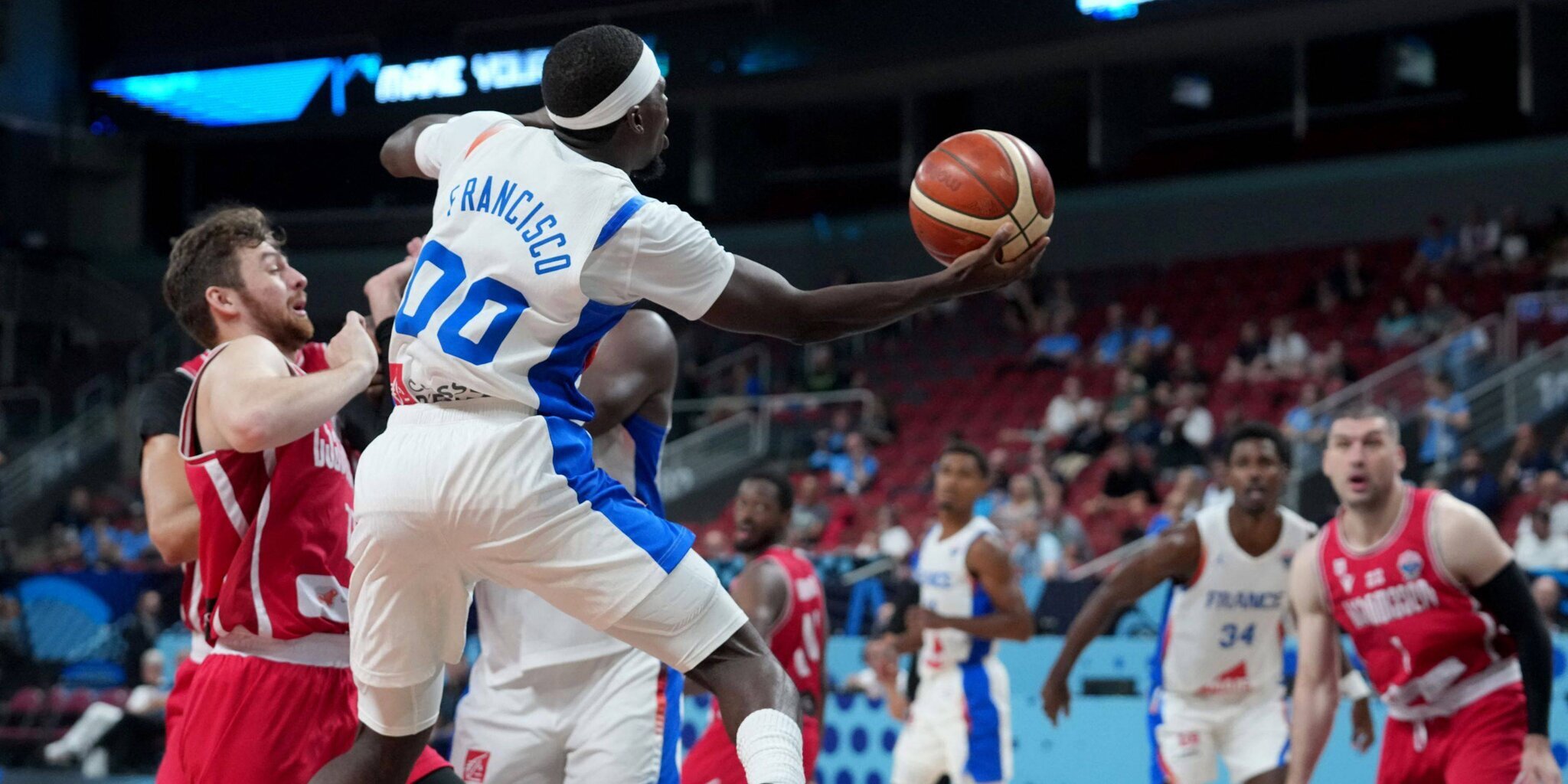 Match France Géorgie à Riga lors de l’EuroBasket 2025