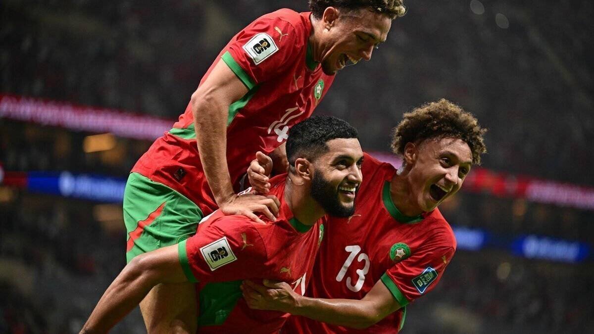 Maroc célébrant sa qualification Mondial 2026 face au Niger