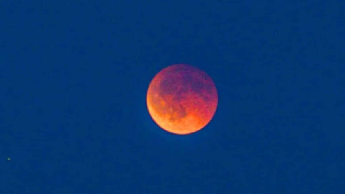 Lune rouge lors d'une eclipse lunaire
