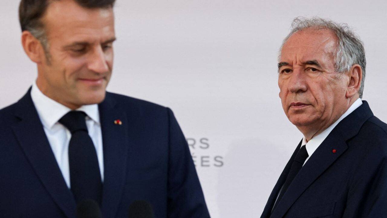 Macron et Bayrou lors d'une couverture politique