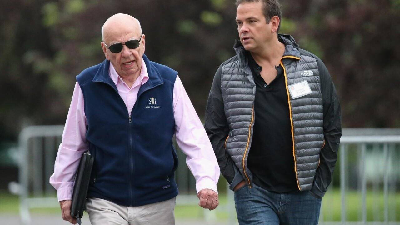 Rupert Murdoch et son fils Lachlan, 2015