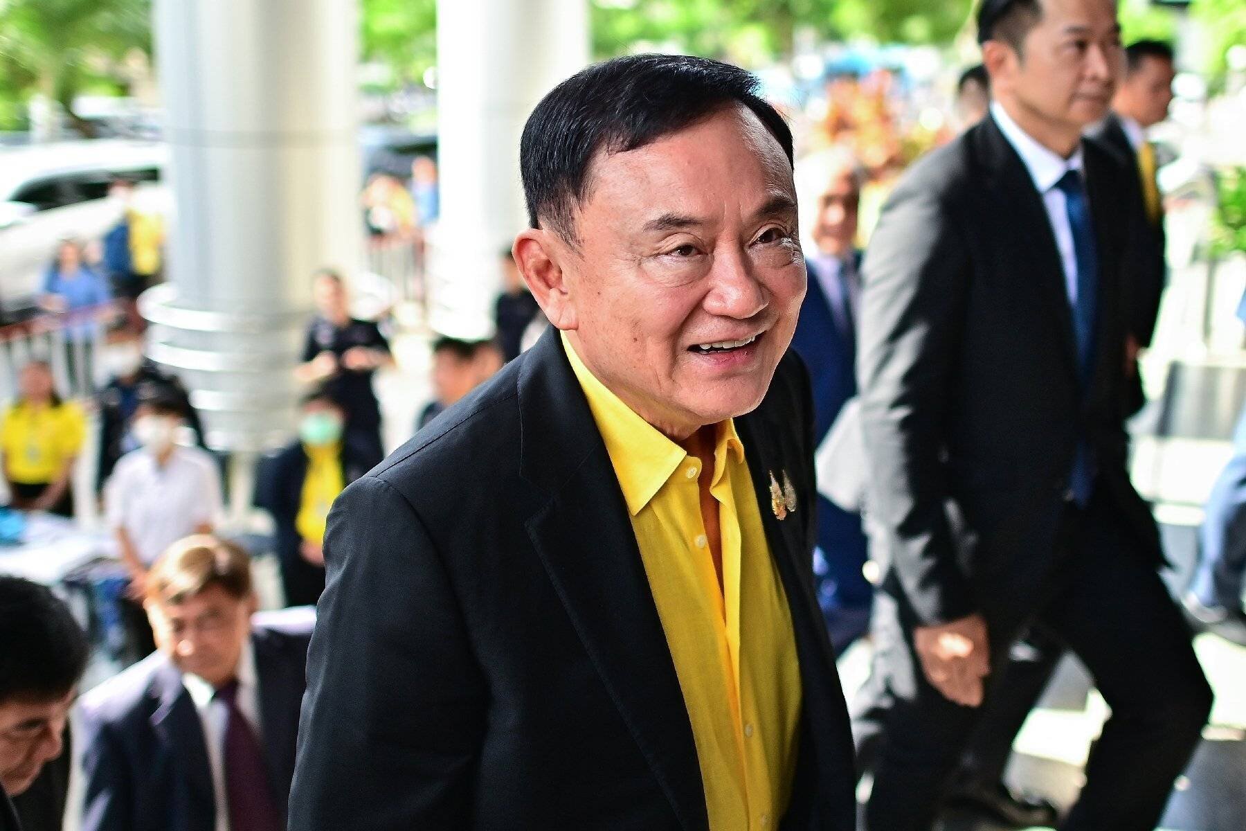 Thaksin Shinawatra à Bangkok lors d'une audience