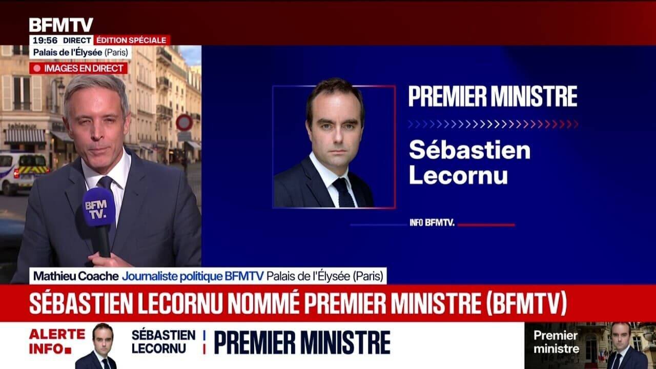 Sébastien Lecornu lors d’un sondage ou d’un déplacement lié à Matignon
