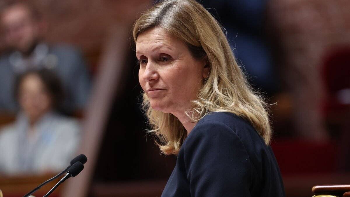 Yaël Braun-Pivet lors d'une allocution à l'Assemblée nationale
