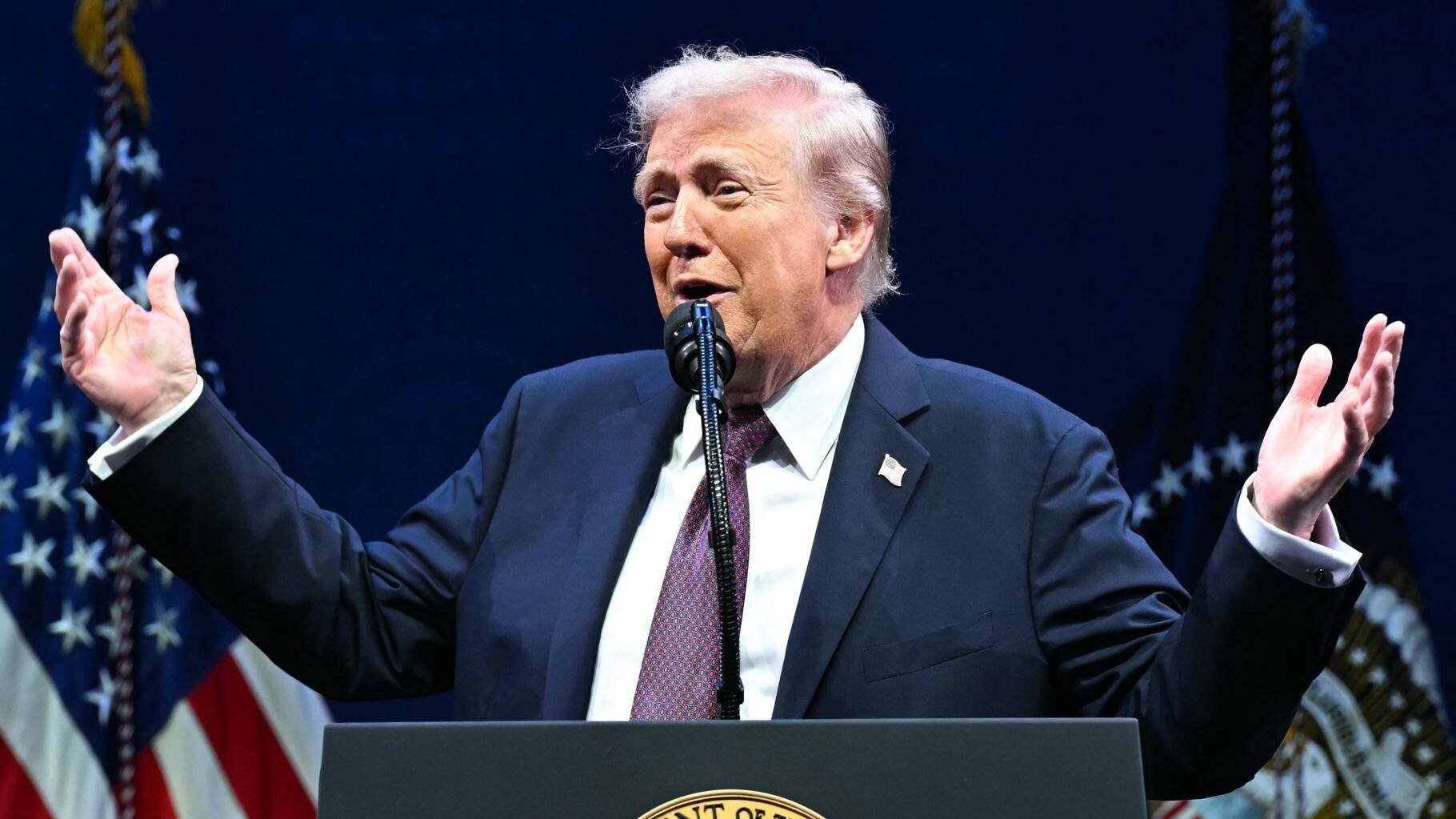 Donald Trump parle lors d'un discours sur la liberté religieuse