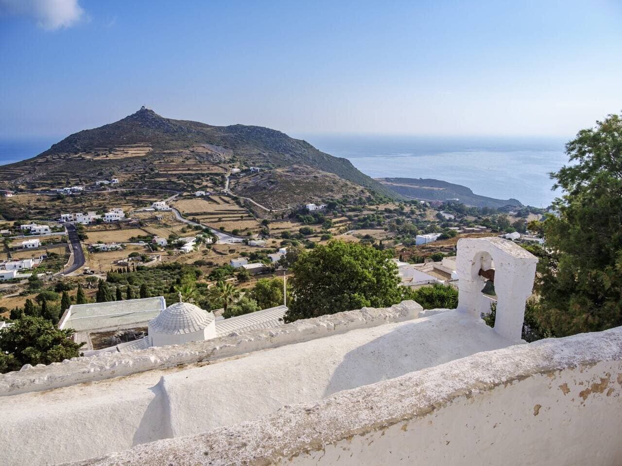 Vue générale montrant Athènes et l’épicentre près d’Eubée