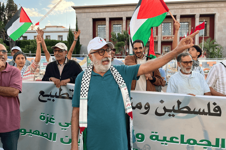 Abdelhafid Sriti lors de la manifestation