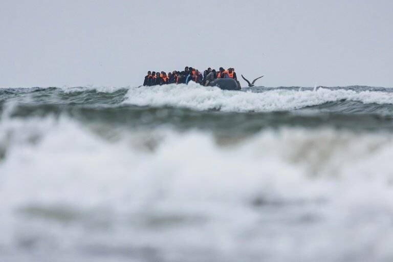 Migrants secourus en mer près de Sangatte