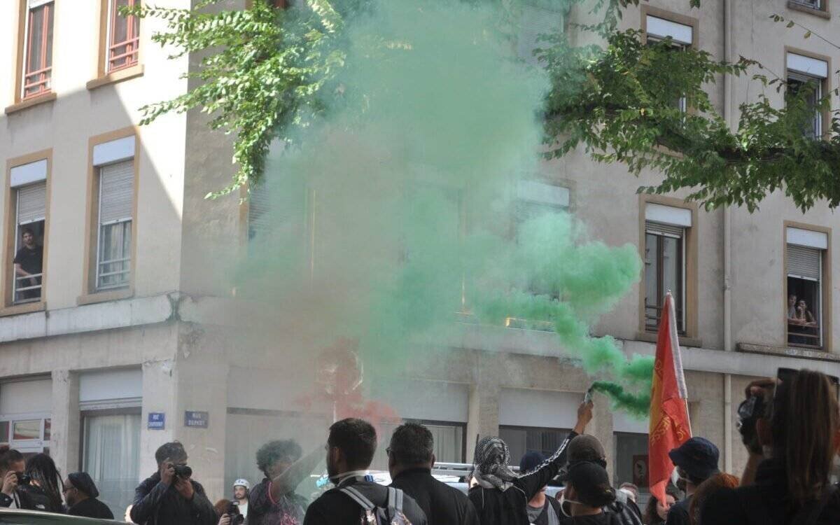 Manifestations à Lyon lors de Bloquons tout