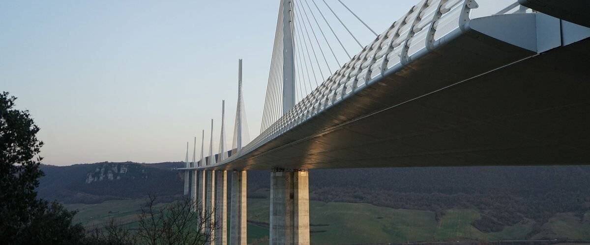 Vue du Viaduc de Millau pendant les journées du patrimoine