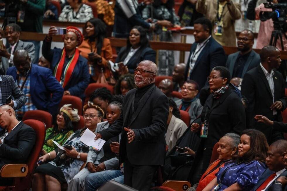 John Kani lors d'une convention à Pretoria