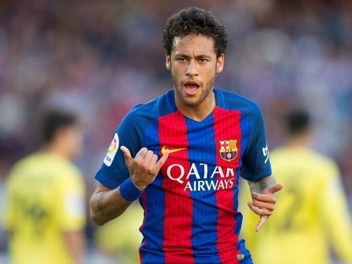 Neymar célèbre un but avec le FC Barcelone