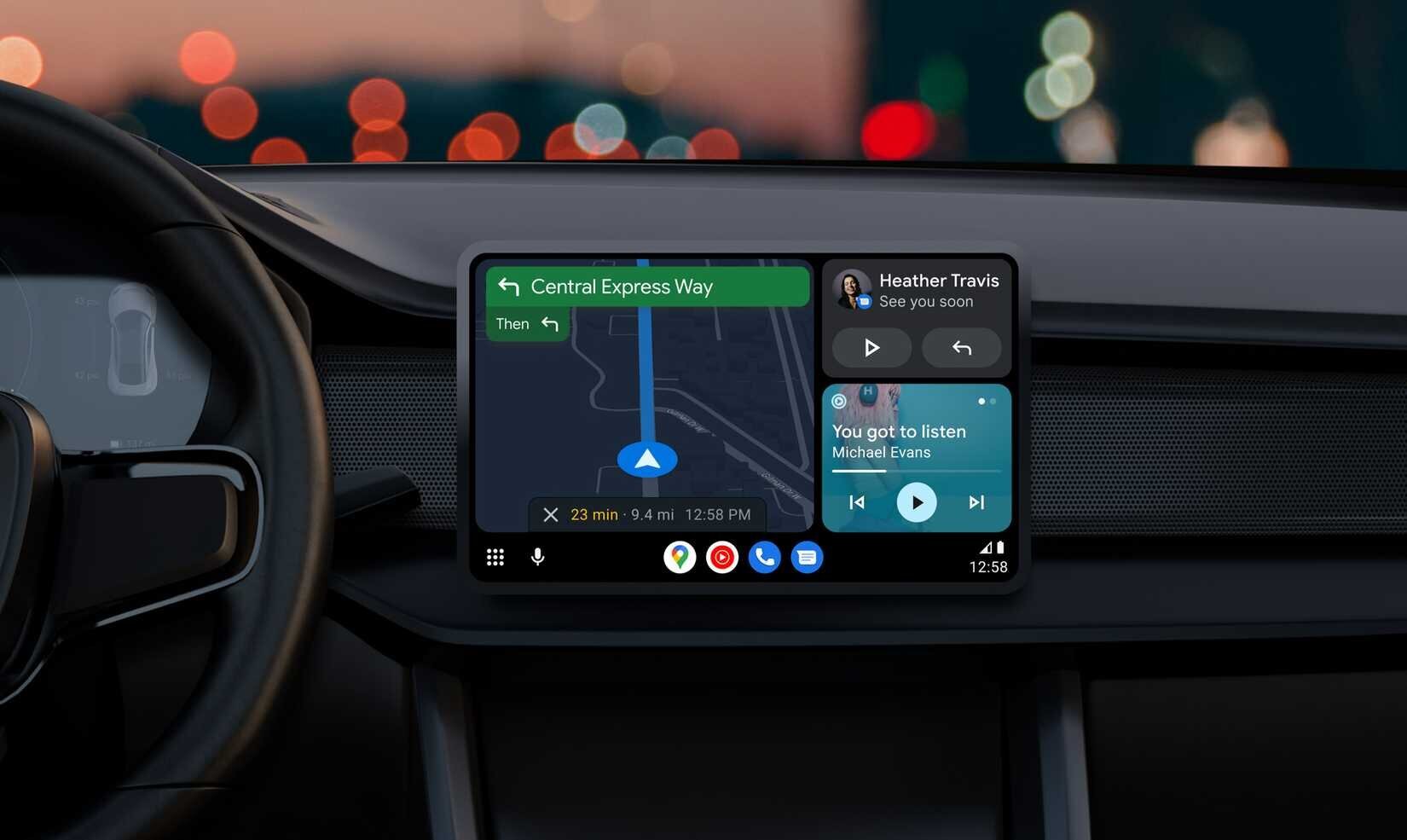 Affichage Multi-app Coolwalk sur l’écran d’Android Auto