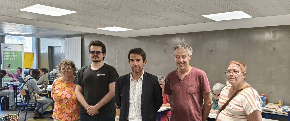 Étudiants bénéficiaires du Secours populaire à Nîmes