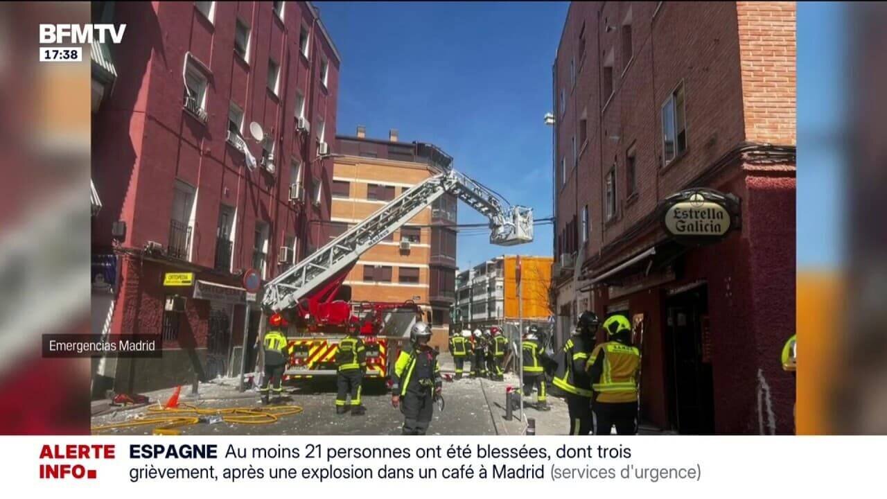 Explosion dans un bar Madrid Vallecas dégâts