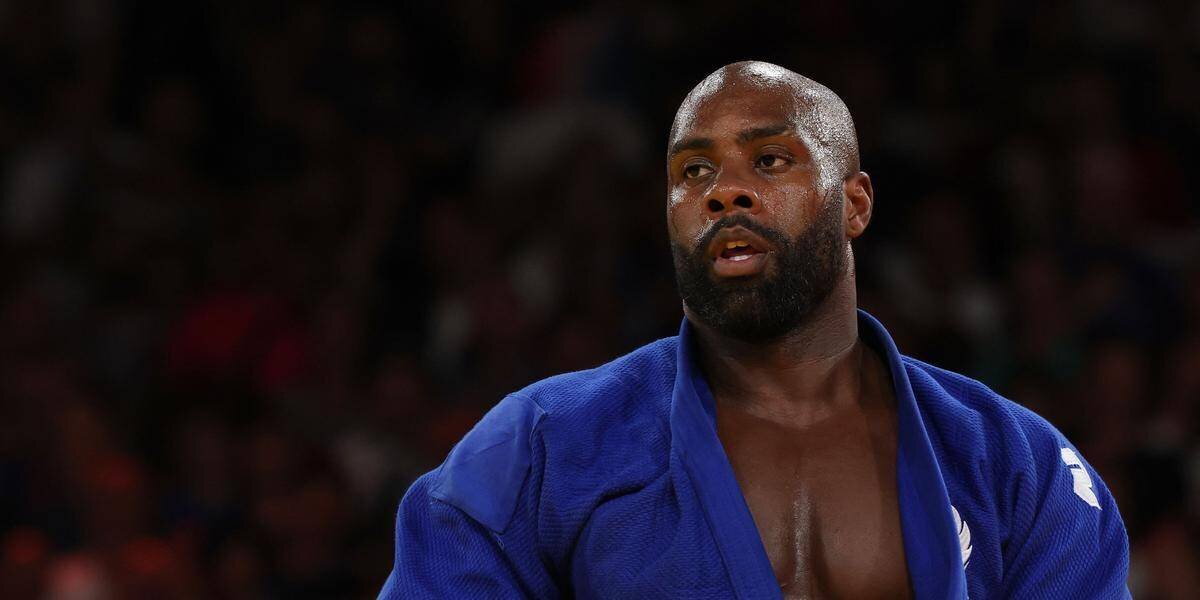 Teddy Riner lors d'une conférence de presse
