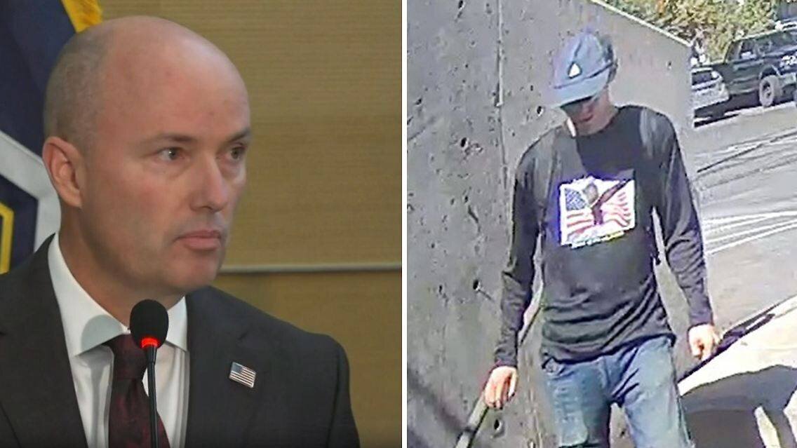 Le gouverneur Spencer Cox en conférence