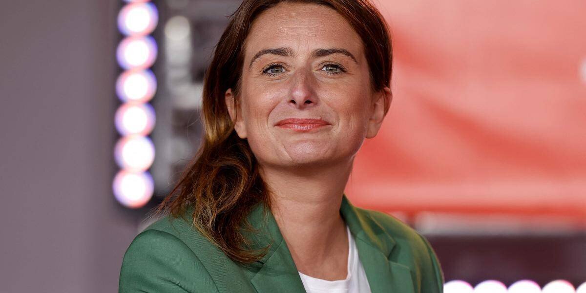 Marine Tondelier lors d’une prise de position politique