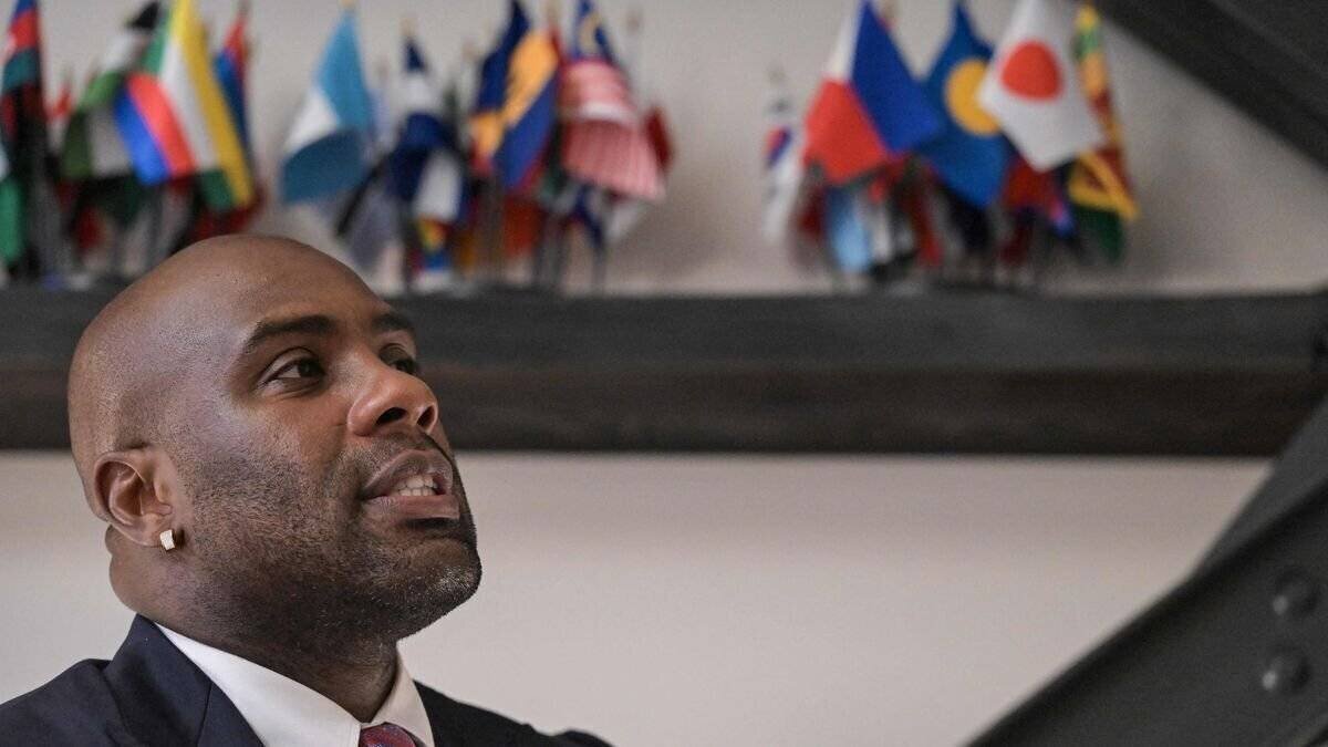 Teddy Riner au Pavillon France à Osaka