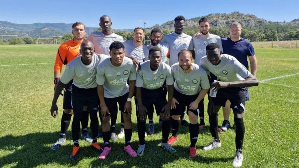 JS Istres lors d'un match du 3e tour