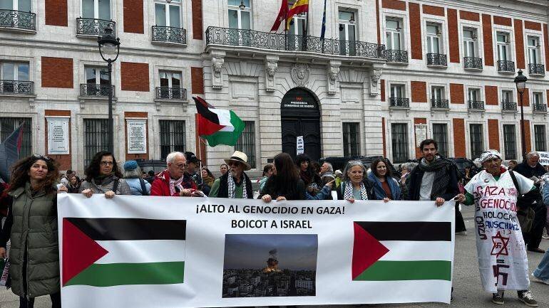 Manifestation à Madrid en faveur du boycott d'Israël