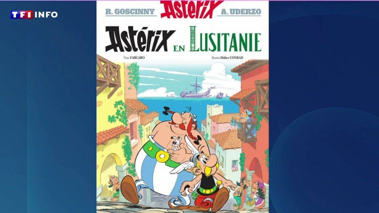 Couverture officielle d'Astérix en Lusitanie 41e album
