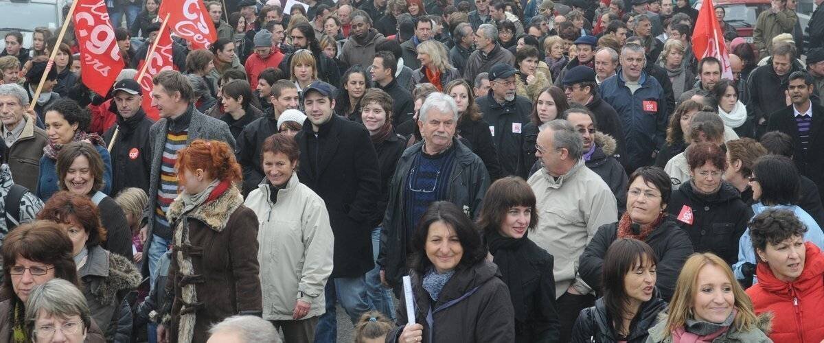 Manifestation syndicale dans le Gers près d'Auch