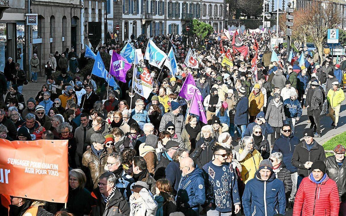 Manifestation ouvrière à Morlaix le 18 septembre