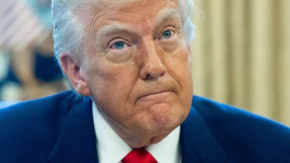 Donald Trump lors d'une déclaration sur le NYT