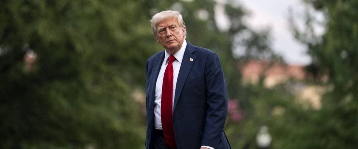 Trump lors d'une conférence de presse